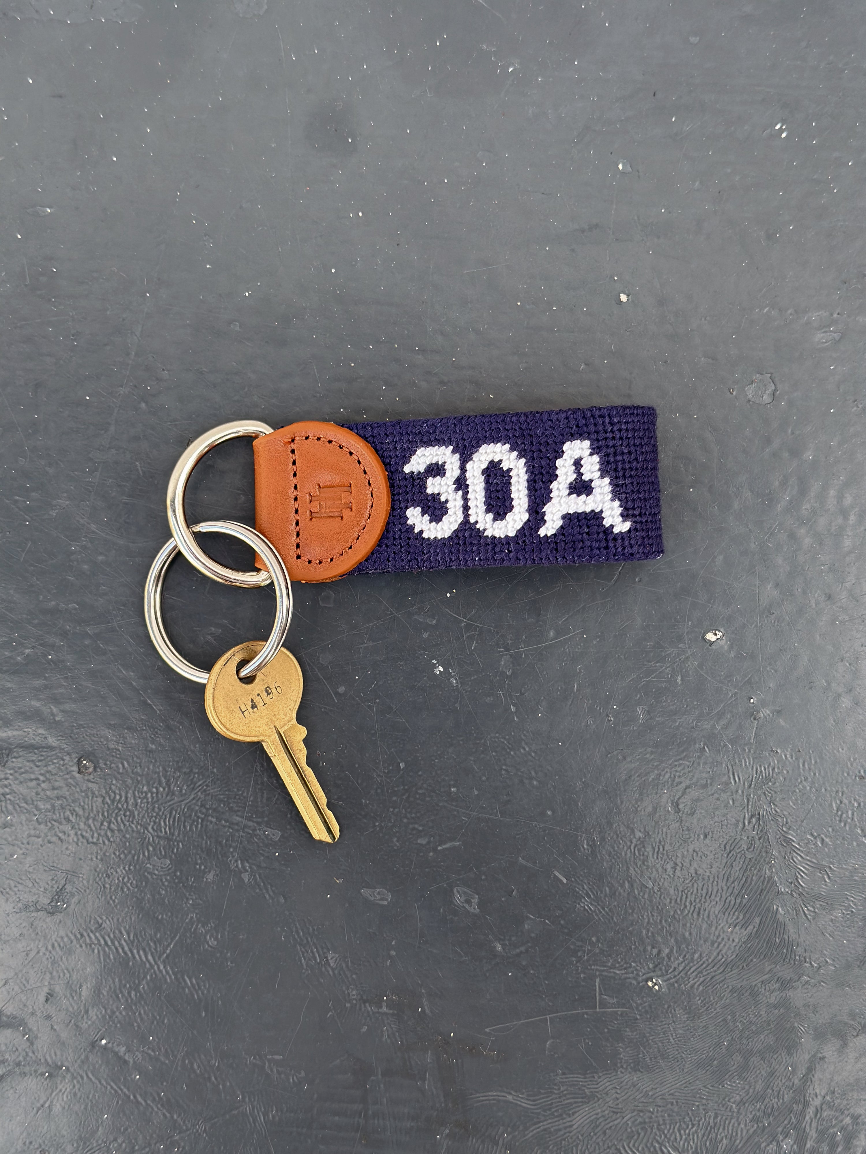 30A Needlepoint Key Fob