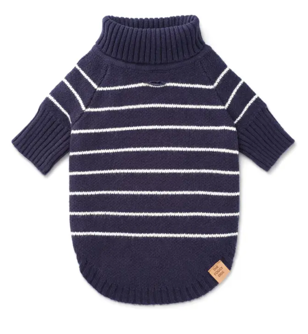 Mariner Stripe Dog Sweater