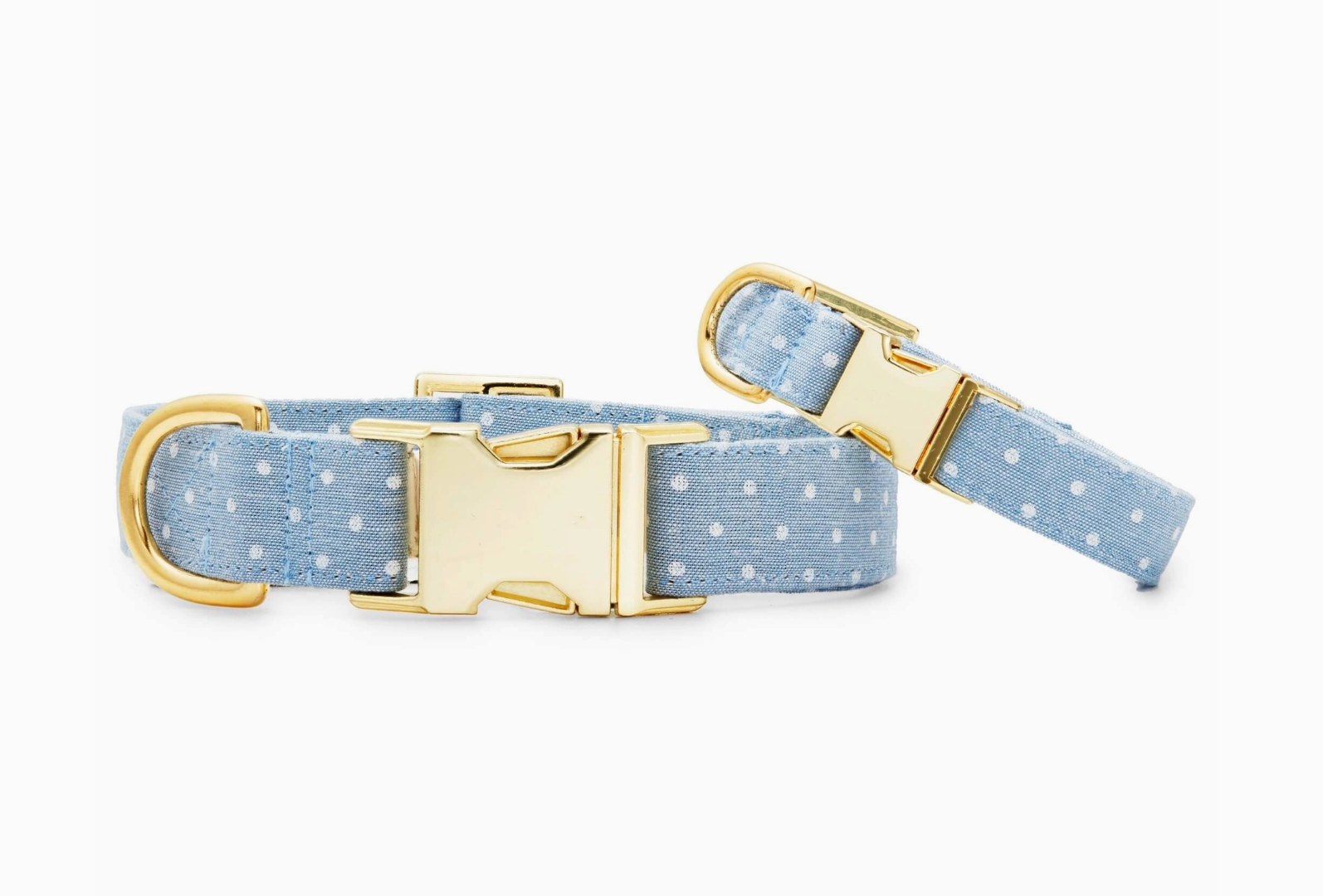 Chambray Dots Dog Collar